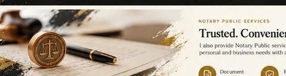 Notary Public Seal and Official Pen